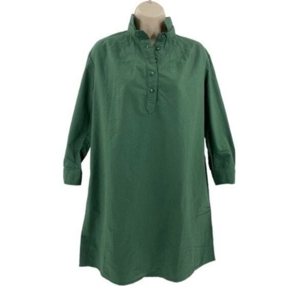 Pomander Place | NEW Green Polly Collared Preppy Shirt Dress Size XXL - Picture 5 of 13